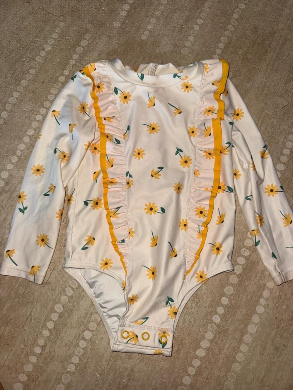 Tucker + Tate White Floral Long-Sleeve Kids‎ Swim